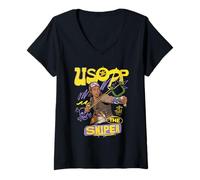 Femme One Piece Usopp The Sniper T-Shirt avec Col en V