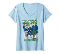 Femme One Piece Zoro The Pirate Hunter T-Shirt avec Col en V