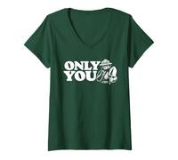 Femme Only You Vintage Pointing Smokey Bear T-Shirt avec Col en V