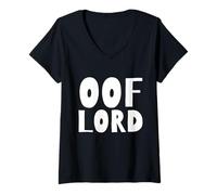 Femme OOF Lord Funny Blox Gamer Noob Streamer Meme Game OOF Sound T-Shirt avec Col en V