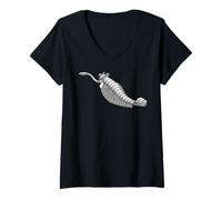 Femme Opabinia Fossil Cambrian Era Paléontologie Amoureux des Sciences T-Shirt avec Col en V