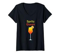 Femme Opérol Party with Spritz Queen Love Drink Hype bestseller T-Shirt avec Col en V