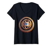Femme Ophanim Bibliquement Précis Ange Design Spirituel Art T-Shirt avec Col en V