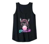 Femme Ophelia - Joli prénom de Fille avec Un Chat Mignon Débardeur