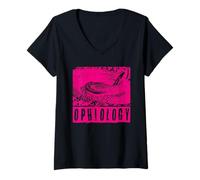 Femme Ophiologie - Hochet vintage Amérique du Sud Amoureux du Serpent T-Shirt avec Col en V