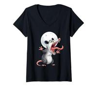 Femme Opossum Possum en colère - Cadeau pour Homme, Femme, Enfant T-Shirt avec Col en V