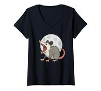 Femme Opossum Possum en colère - Cadeau pour Homme, Femme, Enfant T-Shirt avec Col en V