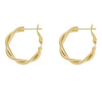 Femme Or Torsadé Boucles d'oreille gitane Forme Géométrique Bijoux Personnalisés Elégant et Elégant Idéal pour les Fêtes et Vêtement de tous les jours