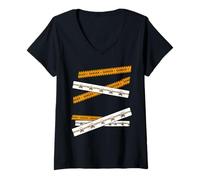 Femme Orange Do Not Cross... Graphique orange T-Shirt avec Col en V