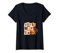 Femme Orange Tu pensais Que j'en avais Fini ? Graphisme Orange T-Shirt avec Col en V