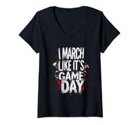 Femme Orchestre De Marche T-Shirt avec Col en V