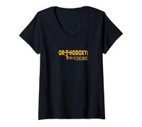Femme Orthodoxie: His is The Way. T-Shirt avec Col en V