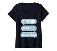 Femme Orthophonie Maman Défenseur Non Verbal des pensions Alimentaires pour Enfants T-Shirt avec Col en V