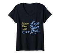 Femme Orthophonie Maman Défenseur Non Verbal des pensions Alimentaires pour Enfants T-Shirt avec Col en V