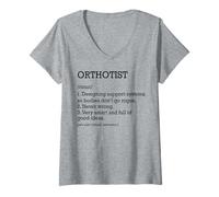 Femme Orthotiste Définition du travail Personnalisé Drôle Orthotiste T-Shirt avec Col en V