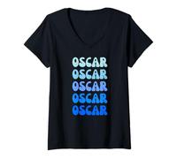 Femme Oscar T-Shirt avec Col en V