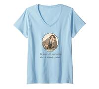 Femme Oscar Wilde a Dit : « Soyez Vous-même Tout Le Monde déjà Pris » T-Shirt avec Col en V