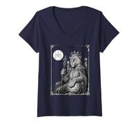 Femme Ose Griffes de l'Ars Goetia T-Shirt avec Col en V