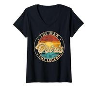 Femme OSIRIS The Man The Myth The Legend First Name T-Shirt avec Col en V