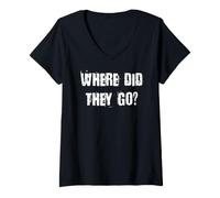 Femme Où sont-Ils allés T-Shirt avec Col en V