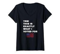 Femme Oui ! C'est ce Que J'Ai voté pour Le président Pro-républicain T-Shirt avec Col en V