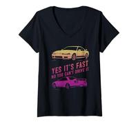 Femme Oui, C'est Rapide, Non Vous ne Pouvez Pas Le Conduire T-Shirt avec Col en V
