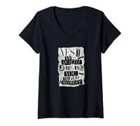Femme Oui, Je Te Juge tranquillement ce Sarcasme T-Shirt avec Col en V