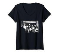 Femme Oui-Oui Holder Dave Hill Slade Glam Rock Band T-Shirt avec Col en V