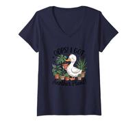 Femme Oups, J'Ai Une Autre Plante Goose Gardener Plant Lady T-Shirt avec Col en V