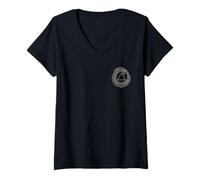 Femme Ouroboros - Géométrie de Serpent légendaire - Graphique Infini T-Shirt avec Col en V
