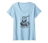 Femme Ours Debout Ponca Tribe T-Shirt avec Col en V