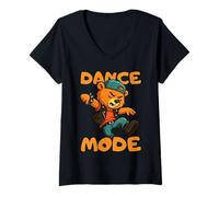 Femme Ours Marron drôle Danse Mode Coach Cadeau pour Homme, Femme, Enfant T-Shirt avec Col en V