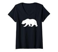 Femme Ours Polaire Grand Ours Impressionnant T-Shirt avec Col en V