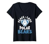Femme Ours polaire T-Shirt avec Col en V