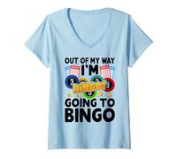Femme Out of My Way I'm Going to Bingo T-Shirt avec Col en V