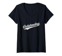 Femme Outstanding T-Shirt avec Col en V