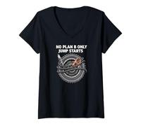 Femme Overlanders 4x4 Offroad No Plan B Only Jump Starts T-Shirt avec Col en V