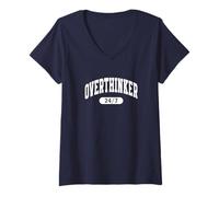 Femme Overthinker Thinking About It 24-7, Overthinking Overthinking T-Shirt avec Col en V