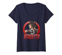 Femme Overwatch 2 Vendetta La Lupa The Wolf of Retribution T-Shirt avec Col en V