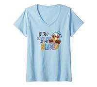 Femme Owl Lover Funny Disant si tu m'aimes Laisse-Moi Dormir T-Shirt avec Col en V