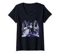 Femme Ozzy Osbourne Bark At The Moon Vidéo Shoot Simon Fowler T-Shirt avec Col en V