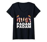 Femme Padam Padam - Mois de la fierté LGBTQ+ - Heartbeat Padam Padam T-Shirt avec Col en V