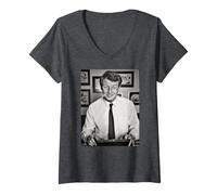 Femme Paddy Ashdown Politicien libéral démocrates par Dick Barnatt T-Shirt avec Col en V
