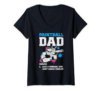 Femme Paintball Dad Like a Normal Dad Just Much Cooler Definition T-Shirt avec Col en V