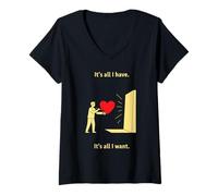 Femme Painter Heart to Canvas Devotion, C'est Tout ce Que J'Ai T-Shirt avec Col en V