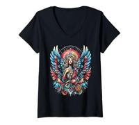 Femme Paix dans l'univers Construire la paix dans notre univers T-Shirt avec Col en V