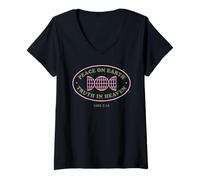 Femme Paix sur la Terre Vérité au Ciel Globe chrétien Verse de la Bible T-Shirt avec Col en V