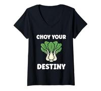 Femme Pak Choy Your Destiny Funny Quote Bok Choy T-Shirt avec Col en V