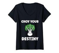 Femme Pak Choy Your Destiny Funny Quote Bok Choy T-Shirt avec Col en V