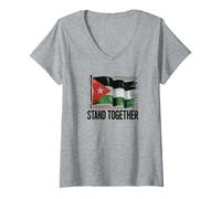 Femme Palestine : Paix Libre T-Shirt avec Col en V